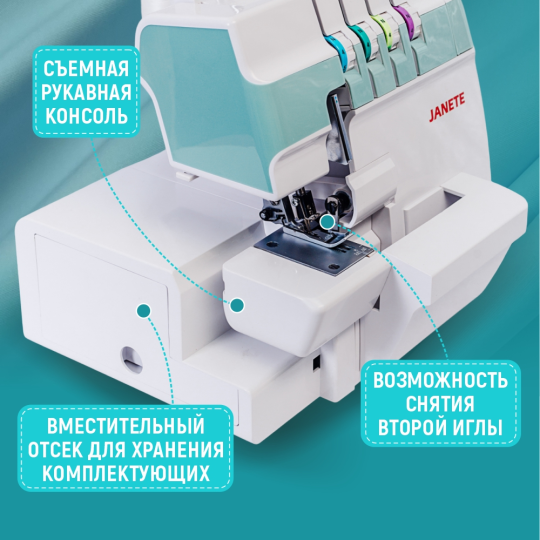 Оверлок JANETE 334 (Green 5513C)