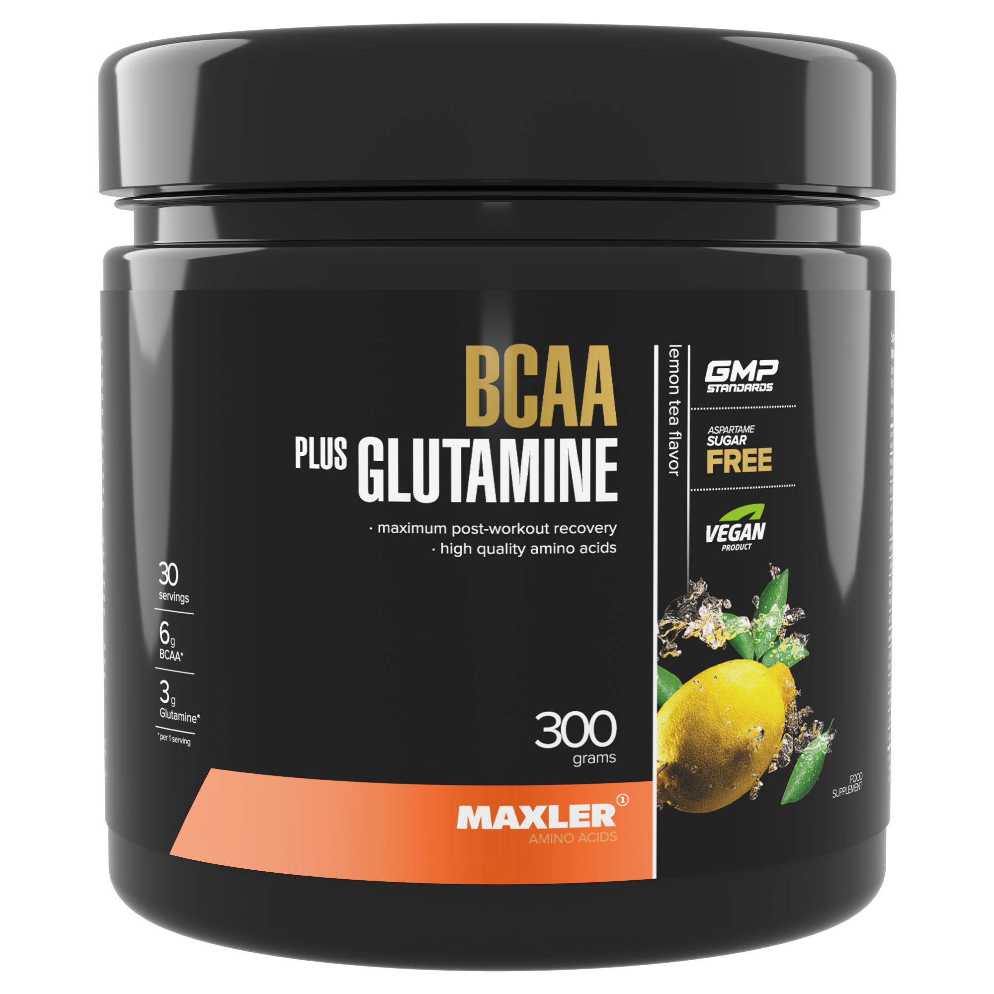 ВСАА с глютамином Maxler BCAA + Glutamine 300 g - Lemon Tea