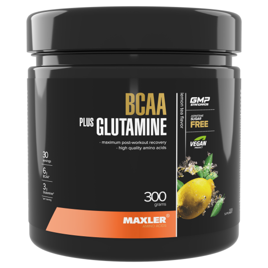 ВСАА с глютамином Maxler BCAA + Glutamine 300 g - Lemon Tea