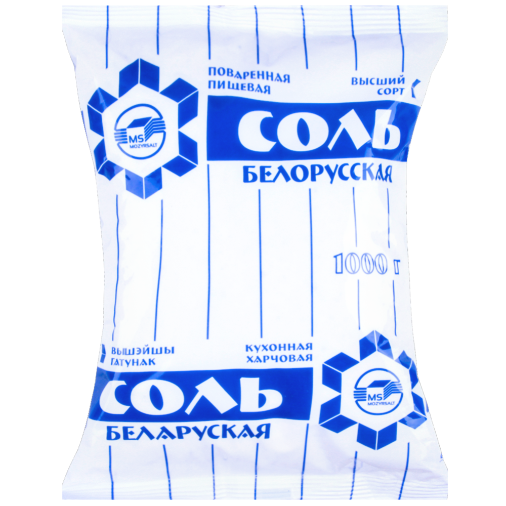 Соль пищевая «Мозырьсоль» Белорусская, поваренная, 1 кг #0