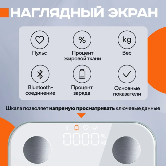 Напольные весы «Xiaomi» Body Composition Scale S400, международная версия