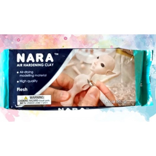 Самозастывающая глина для лепки Nara AIR HARDENING CLAY 500г телесная