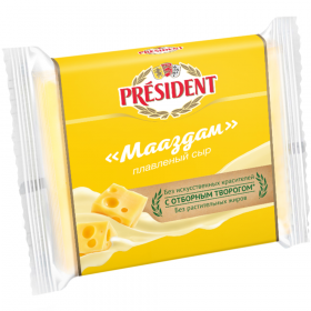 Сыр плав­ле­ный «President» Ма­аз­дам, 40%, 150 г