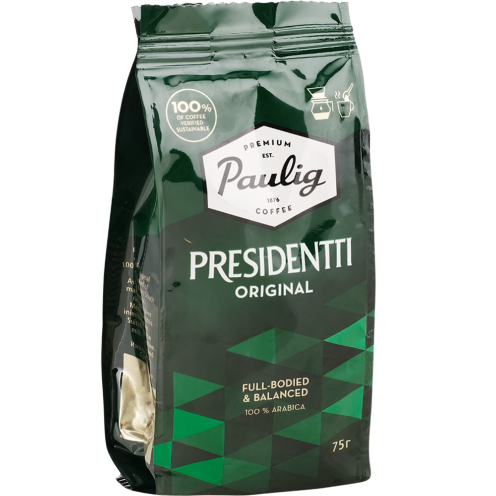 Кофе молотый «Paulig» Presidentti Original, 75 г