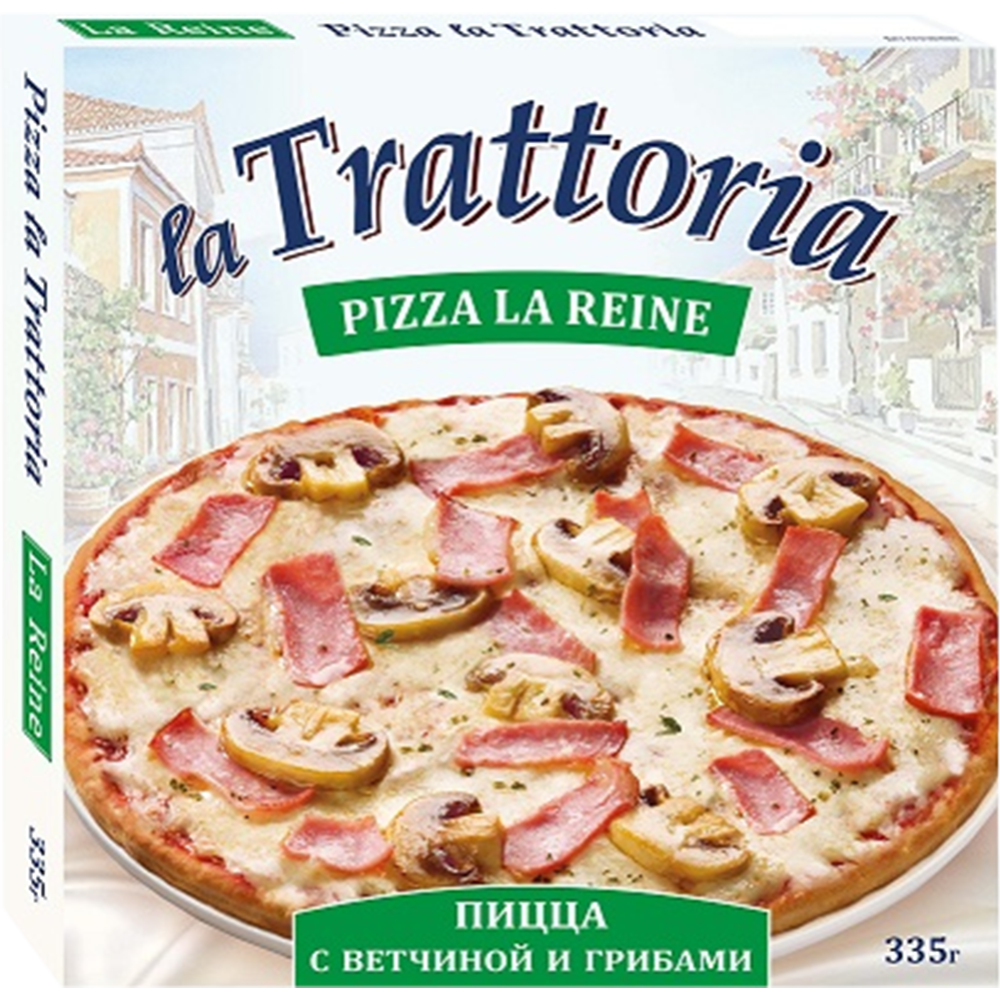 Пицца «La Trattoria» с вет­чи­ной и гри­ба­ми, 335 г