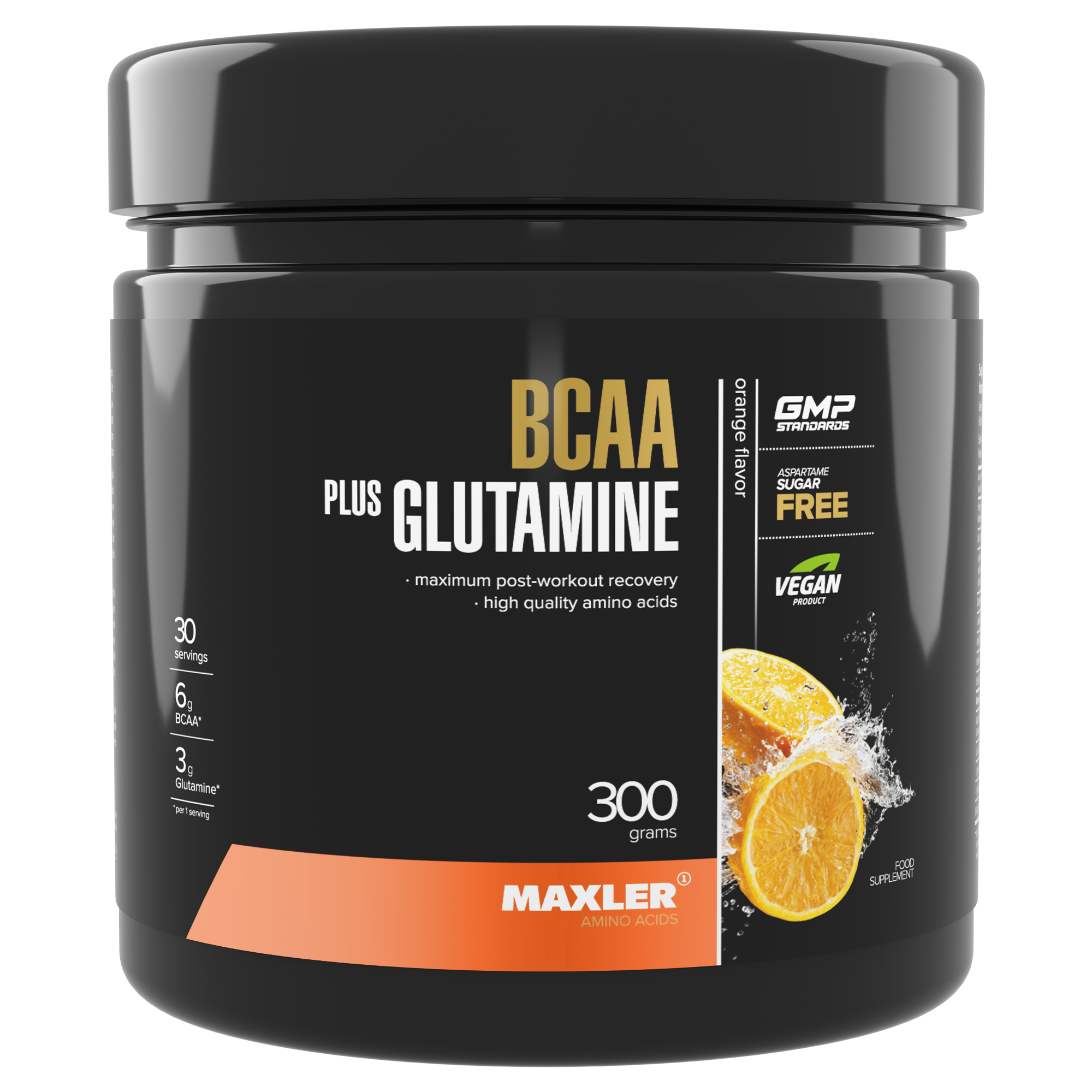 ВСАА с глютамином Maxler BCAA + Glutamine 300 g - Orange