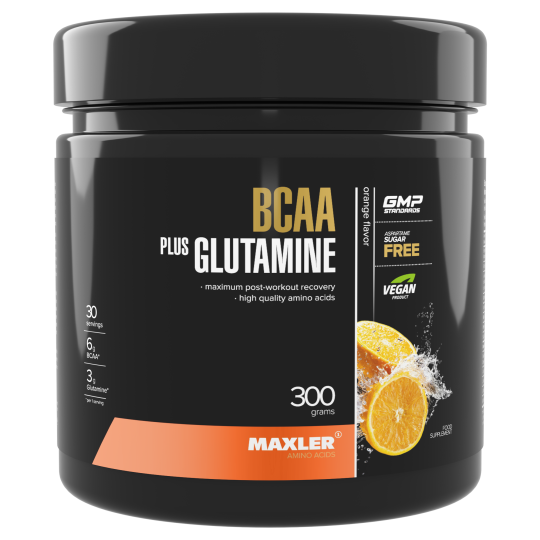 ВСАА с глютамином Maxler BCAA + Glutamine 300 g - Orange