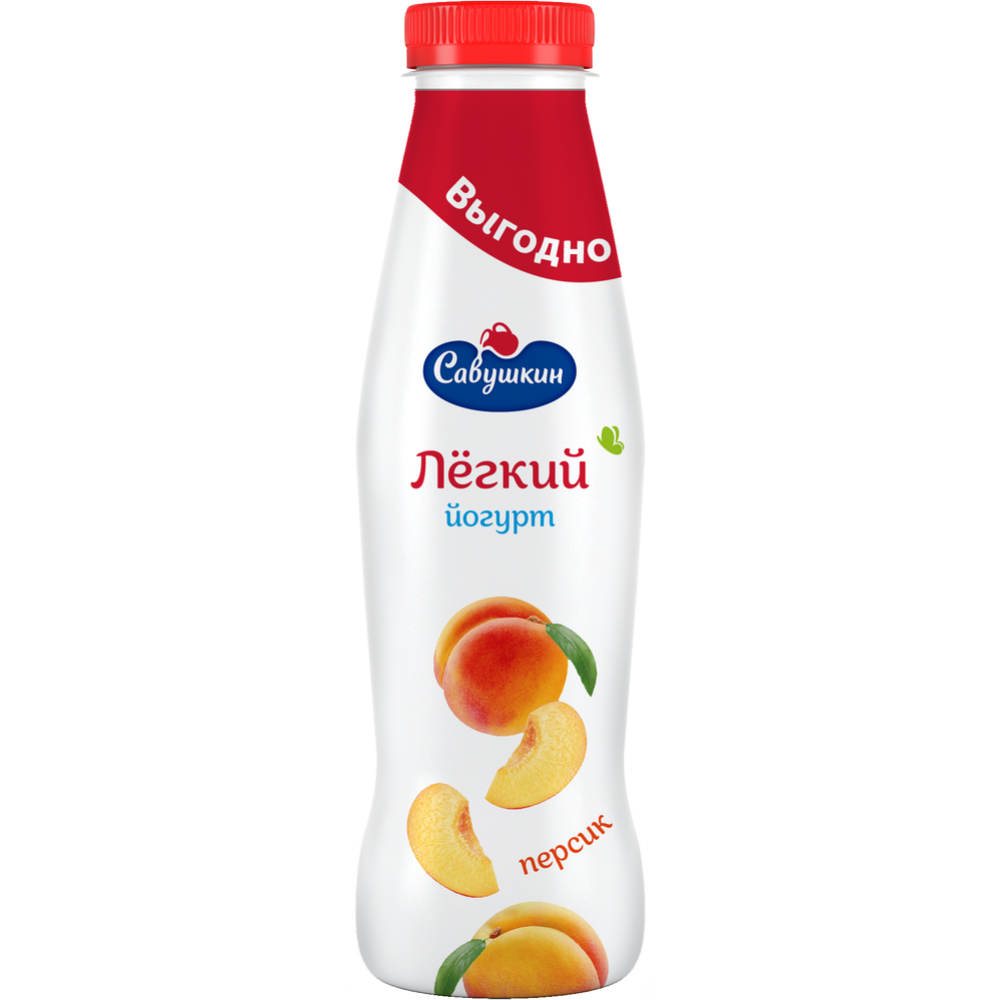 Йогурт питьевой «Ласковое лето» персик, 1%, 415 г #0