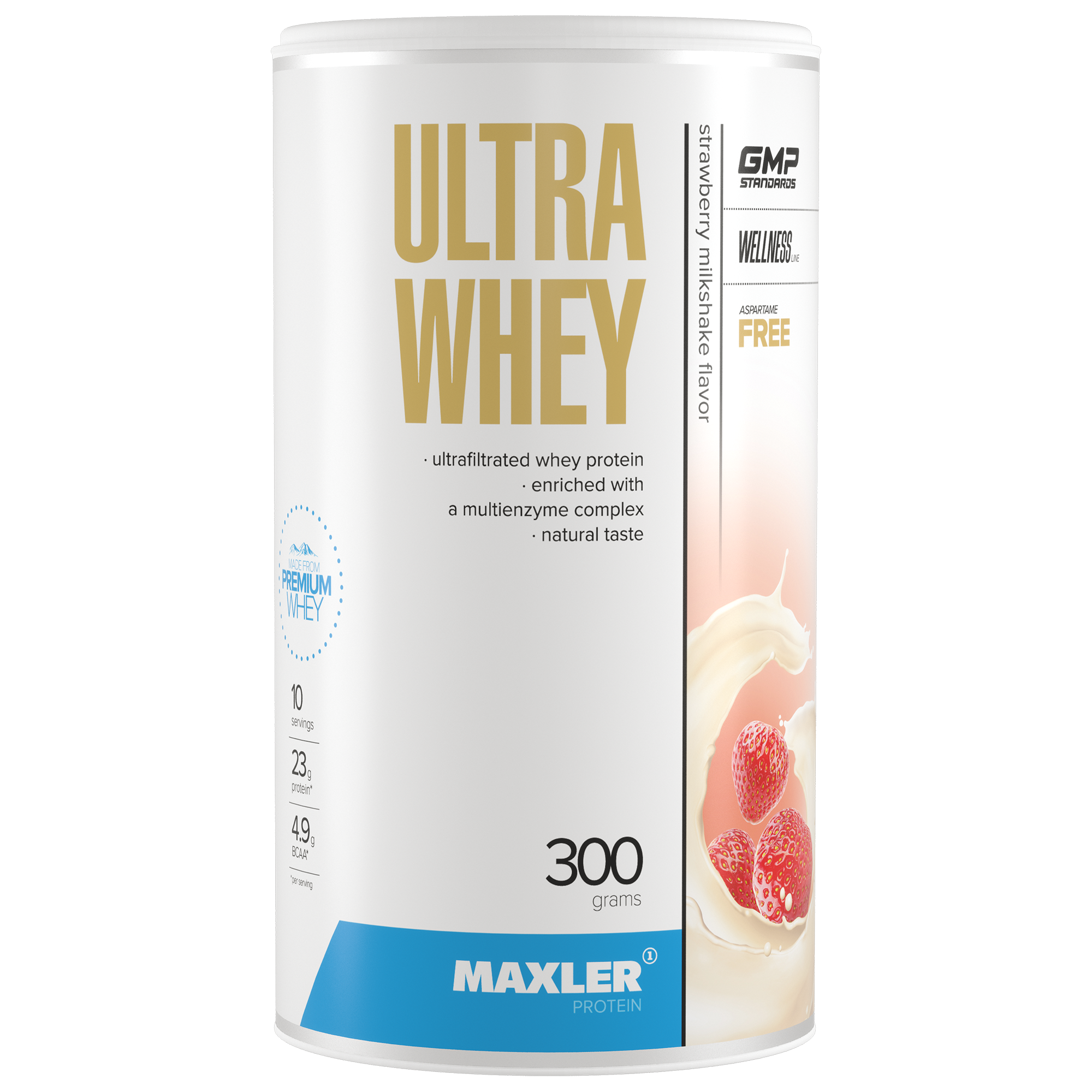 Протеин Maxler Ultra Whey 300 g (can) - Strawberry Milkshake