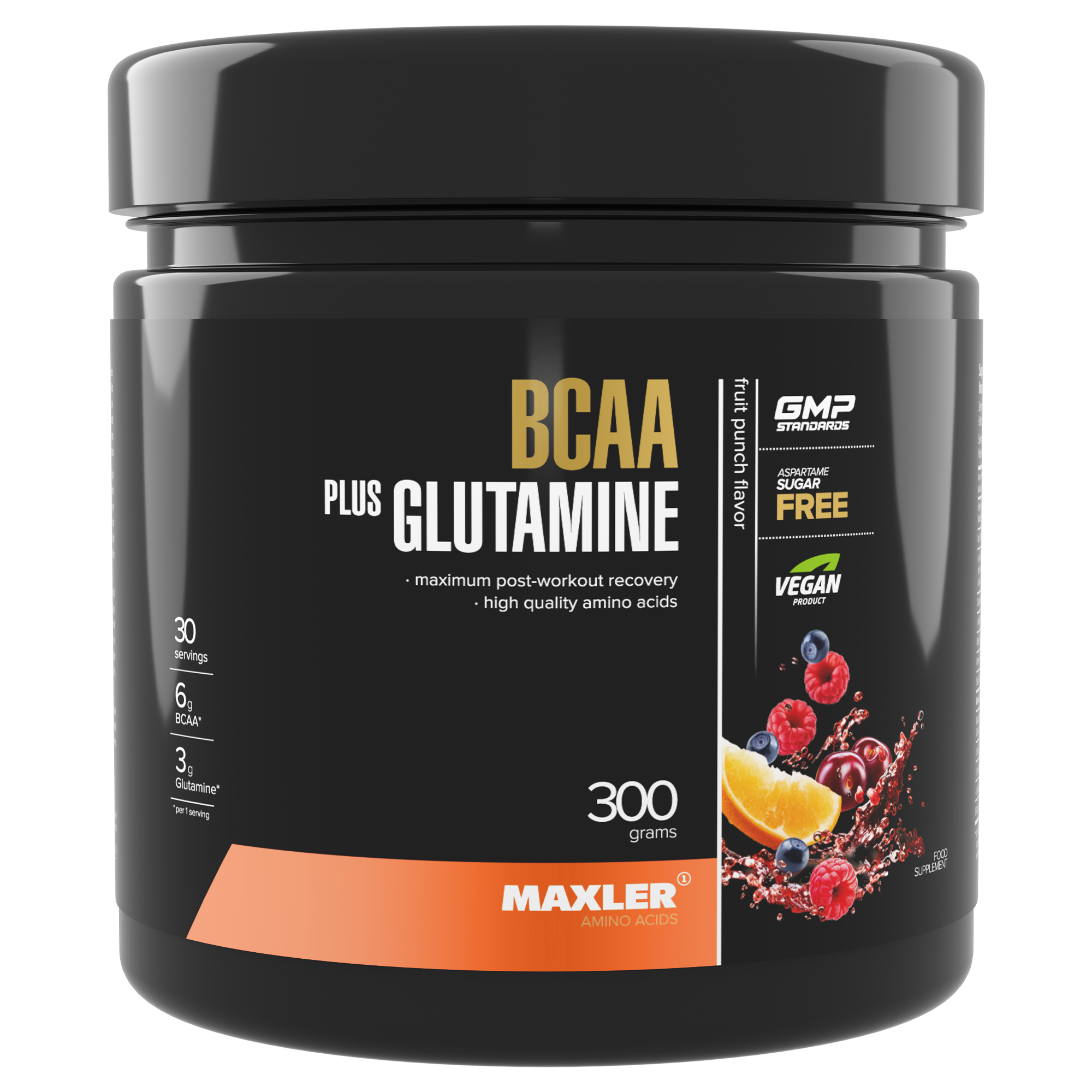 ВСАА с глютамином Maxler BCAA + Glutamine 300 g - Fruit Punch