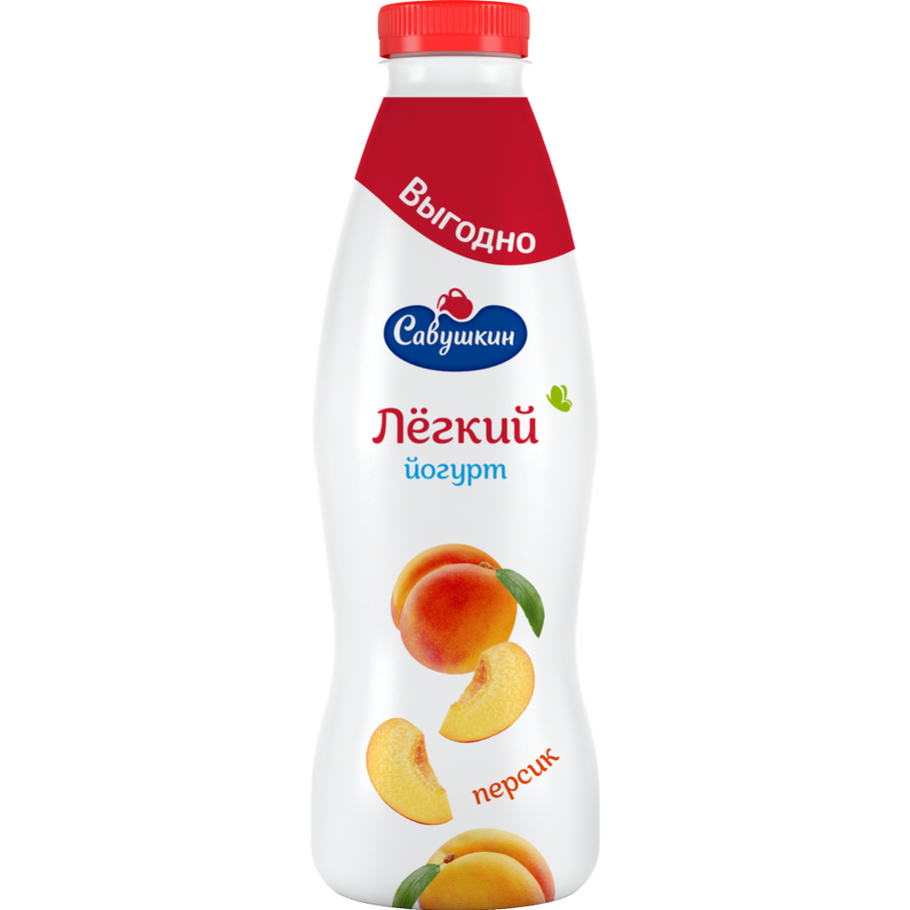 Йогурт питьевой «Ласковое лето» персик, 1%, 900 г #0