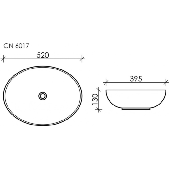 Умывальник «Ceramica Nova» Element CN6017MB