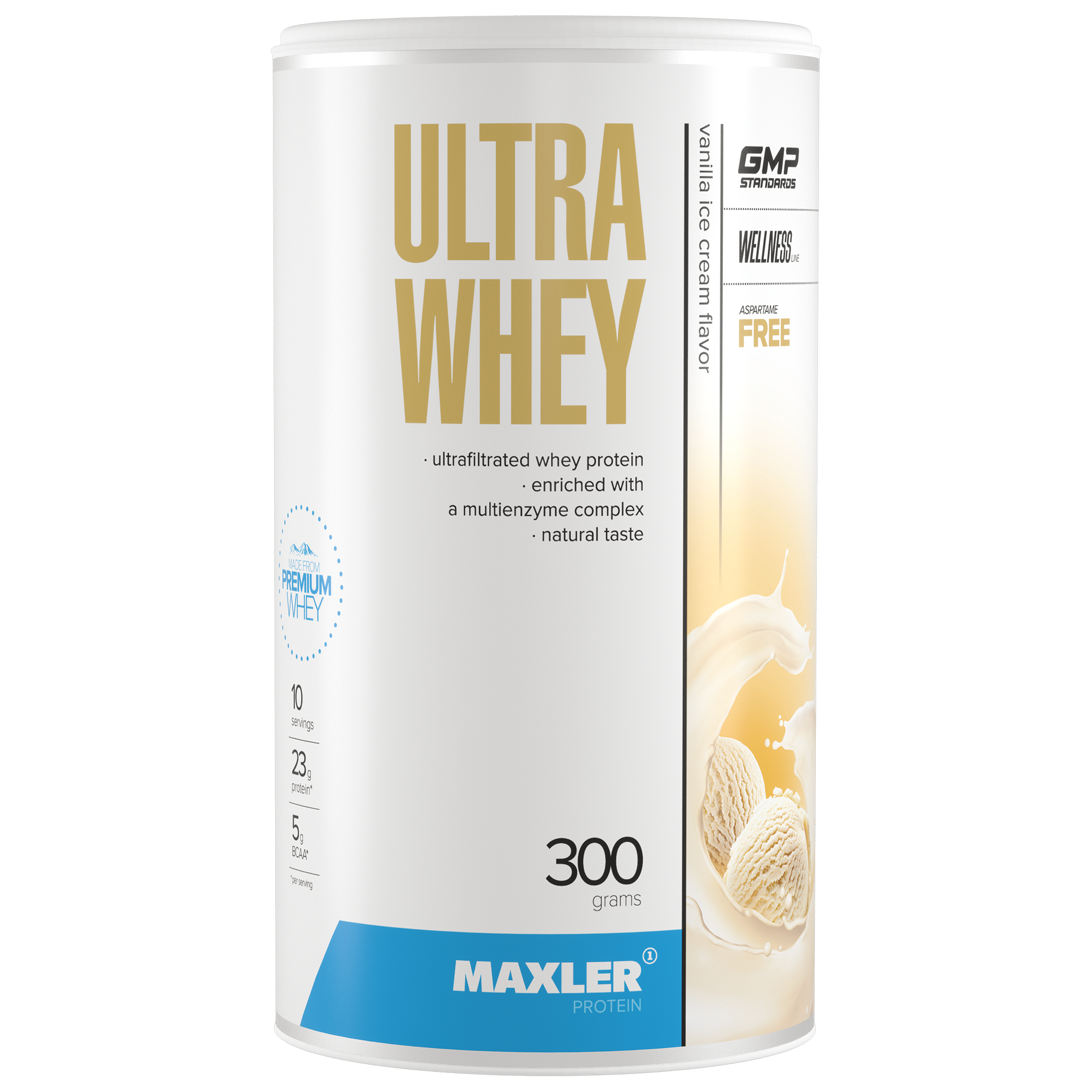 Протеины Maxler Ultra Whey 300 g (can) - Vanilla Ice Cream