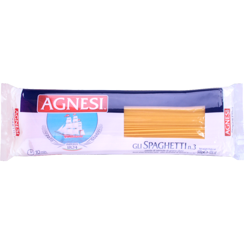 Ма­ка­рон­ные из­де­лия «Agnesi» Gli Spaghetti №3, 500 г
