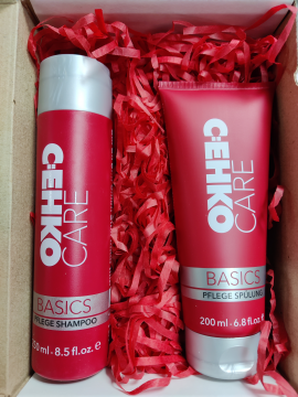 Подарочный набор женский C:EHKO CARE BASICS Для Поврежденных Волос шампунь для волос 250 мл + кондиционер для волос 200 мл