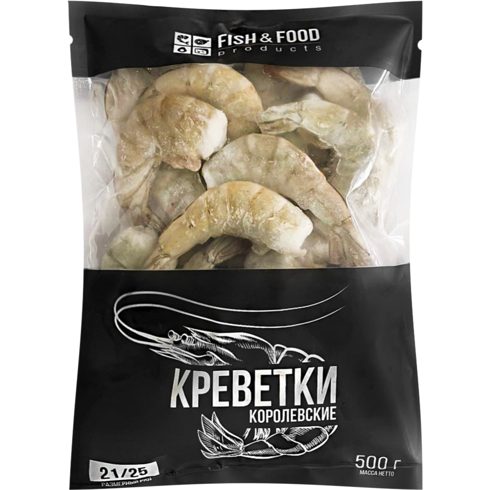 Кре­вет­ки «Fish» в панцире, 21/25, 500 г #0