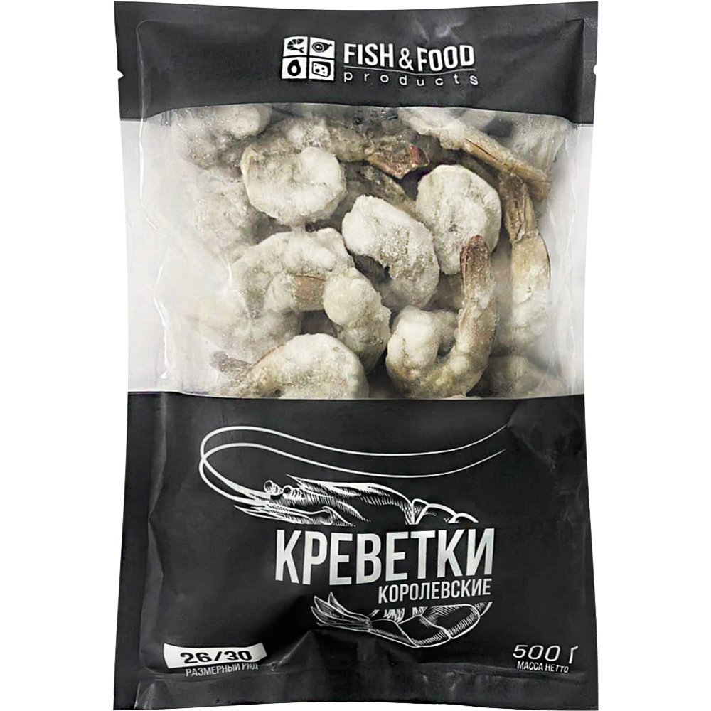 Кре­вет­ки «Fish» очищенные, 26/30, 500 г  #0