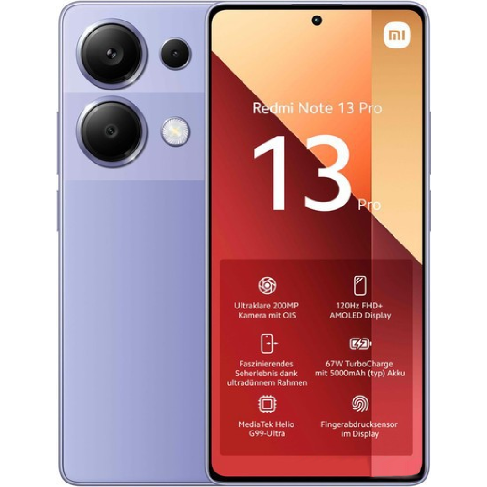 Картинка товара Смартфон «Xiaomi» Redmi Note 13 Pro 12GB/512GB с NFC, лавандовый