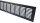 Artel AL 400x100 черная, решетка врезная алюминиевая вентиляционная