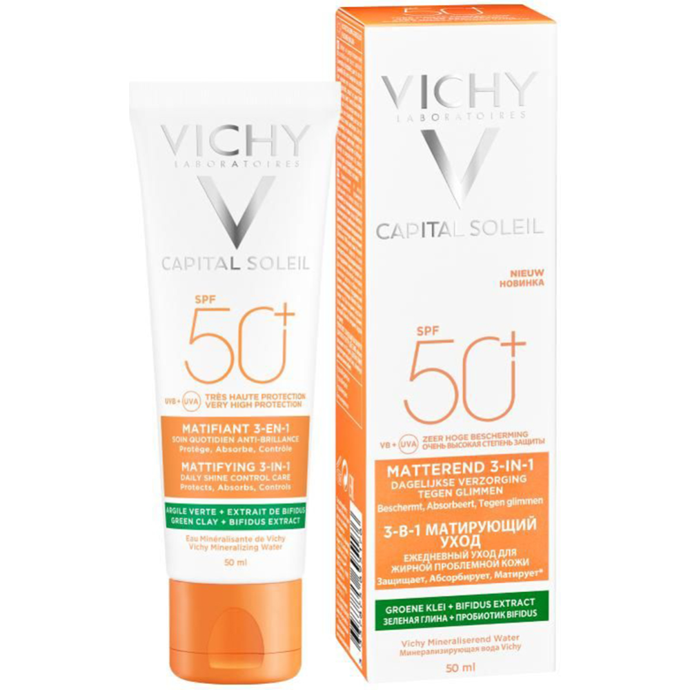 Картинка товара Матирующий уход для проблемной кожи «Vichy» Capital Soleil, SPF50+, 50 мл