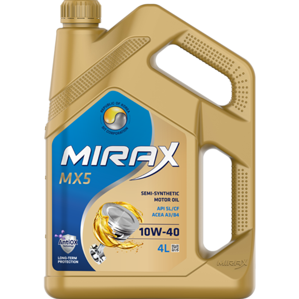 Масло моторное «Mirax» полусинтетическое Mirax MX5, 607023, 4 л