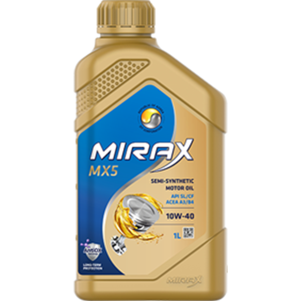 Масло моторное «Mirax» полусинтетическое, Mirax MX5, 607022, 1 л