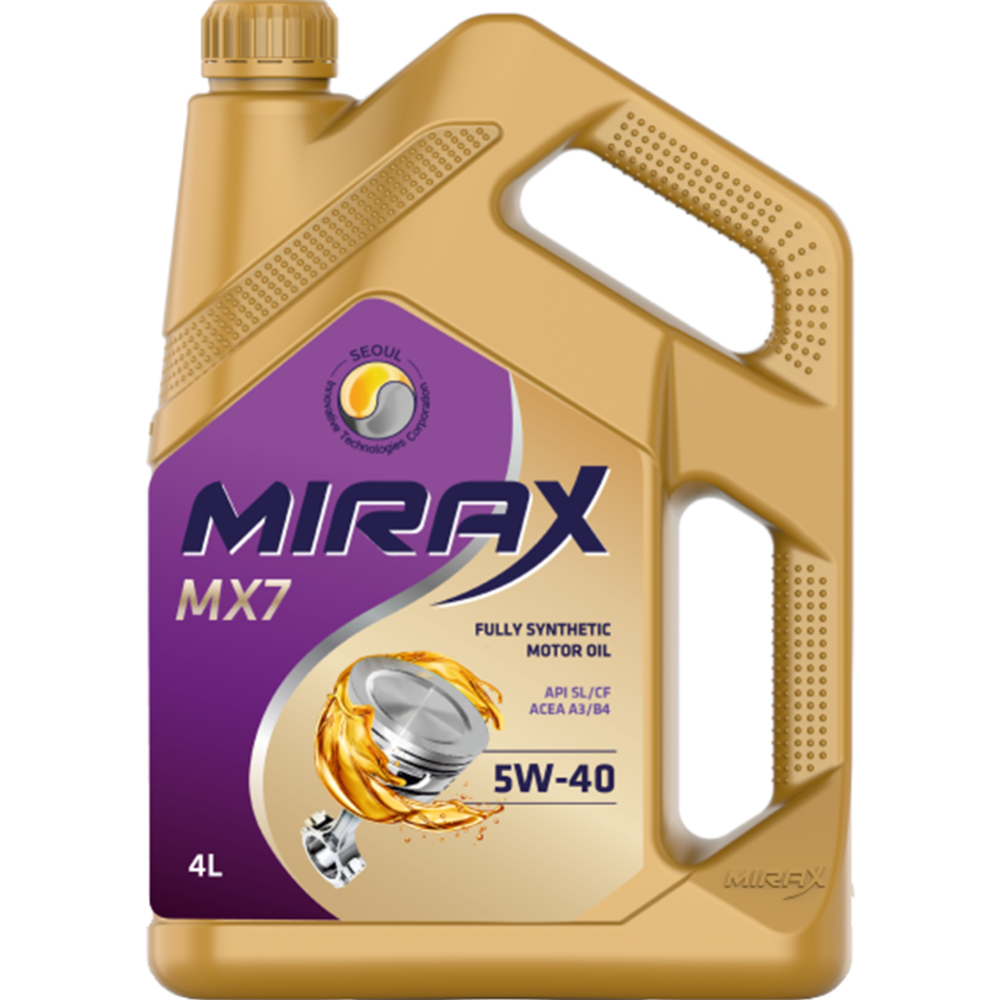 Масло моторное «Mirax» синтетическое Mirax MX7, 607025, 4 л