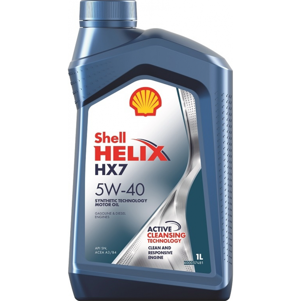 Масло моторное «Shell» синтетическое, Helix-HX7 5w40-1L, 600077179, 1 л