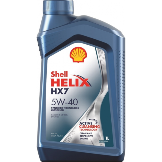 Масло моторное «Shell» Helix-HX7 5w40-1L, 600077179, 1 л