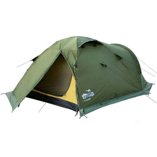 Туристическая палатка «Tramp» Mountain 3 Green V2 2022, TRT-23g