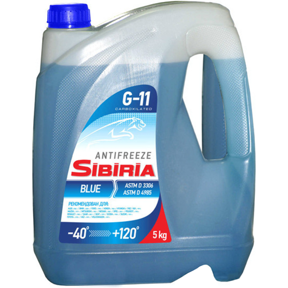 Антифриз «Sibiria-40» G-11, синий 5 кг, 4.3 л #0