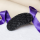 Черная маска на глаза с фиолетовыми лентами