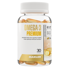 Омега-3 Maxler Omega-3 Premium EPA/DHA 400/200 Citrus Flavor 30 softgels