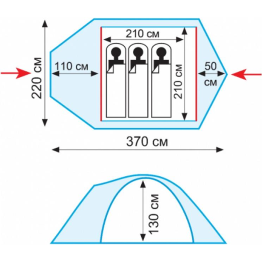 Туристическая палатка «Tramp» Lair 3 V2 2022, TRT-39