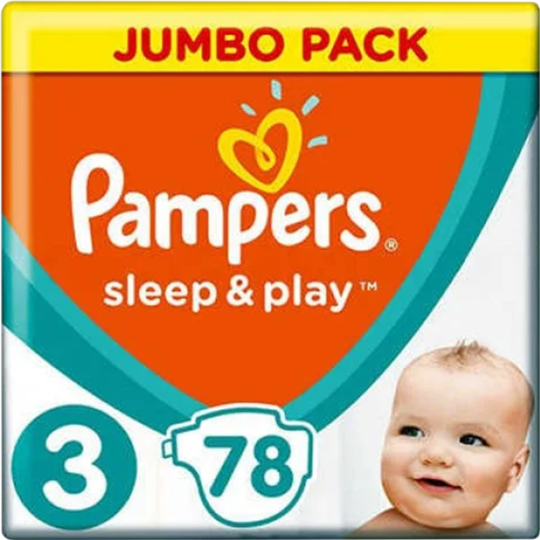 Подгузники детские «Pampers» Sleep & Play, размер 3, 5-9 кг, 78 шт