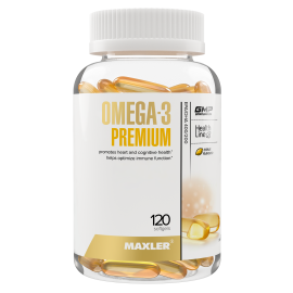 Омега-3 Maxler Omega-3 Premium EPA/DHA 400/200 Citrus Flavor 120 softgels