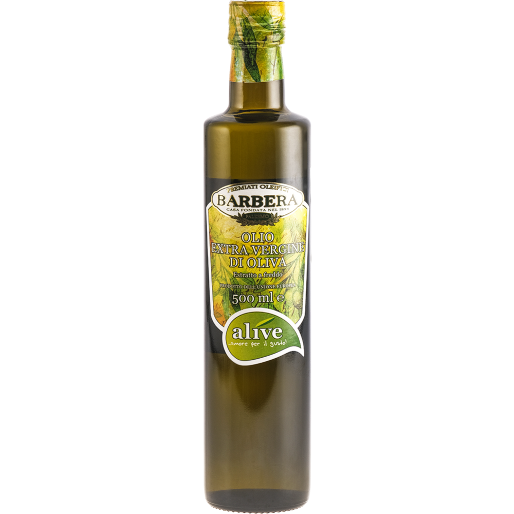 Масло олив­ко­вое «Barbera» нера­фи­ни­ро­ван­ное, 0.5 л