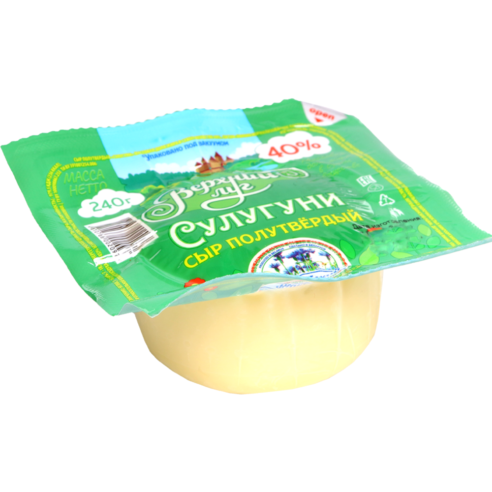 Сыр по­лутвер­дый «Верх­ний луг» Су­лу­гу­ни, 40%, 240 г