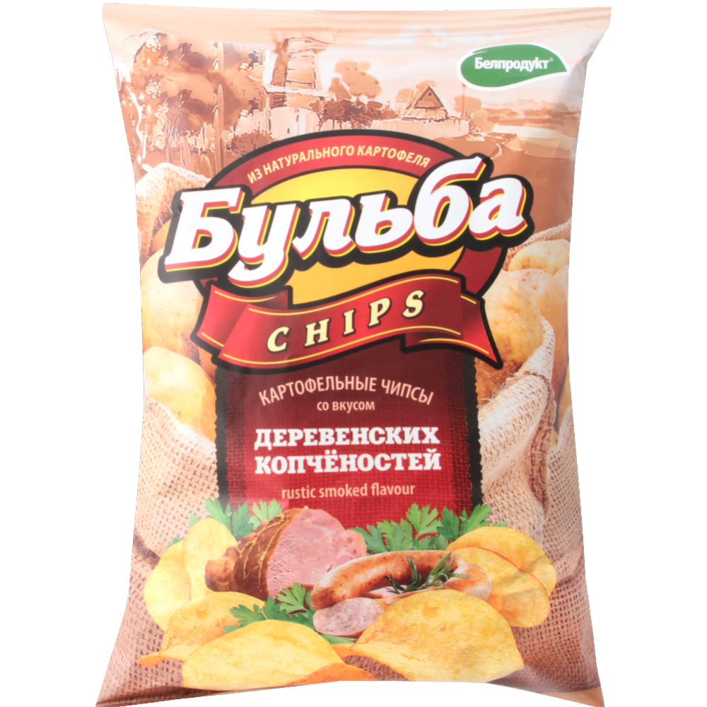 Картинка товара Чипсы картофельные «Бульба Chips» со вкусом деревенских копчёностей 75 г