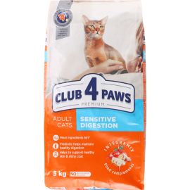 Корм для кошек «Club 4 Paws» чувствительное пищеварение, 5 кг