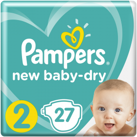 Под­гуз­ни­ки «Pampers» New Baby-Dry 4–8 кг, размер 2, 27 шт