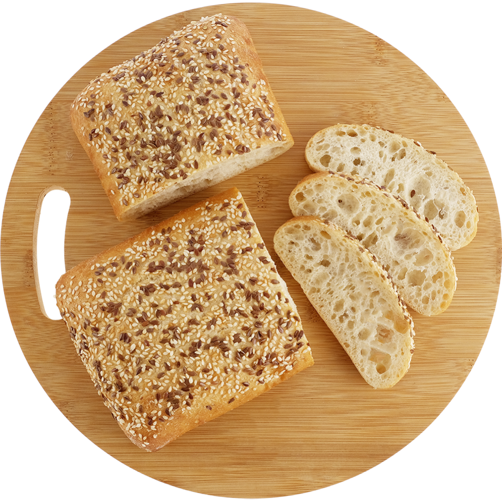 Хлеб «Чиабатта со льном и кунжутом»  1/240 Д     #0