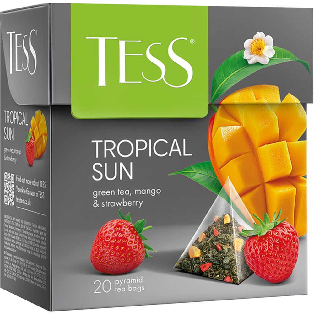 Картинка товара Чай зеленый «Tess» Tropical Sun, 20х1.8 г  