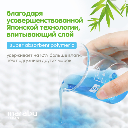 Под­гуз­ни­ки-тру­си­ки дет­ские «Marabu» Organic Bamboo, размер XL, 12+ кг, 36 шт