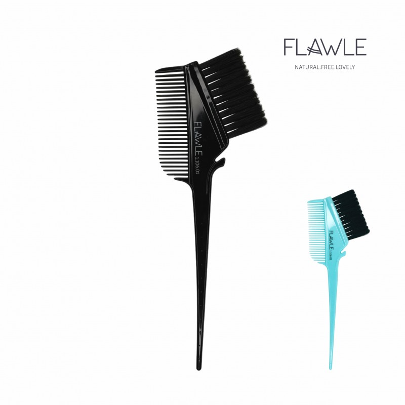 Кисть с расческой для окрашивания FLAWLE (Black / Blue) 1.106.01