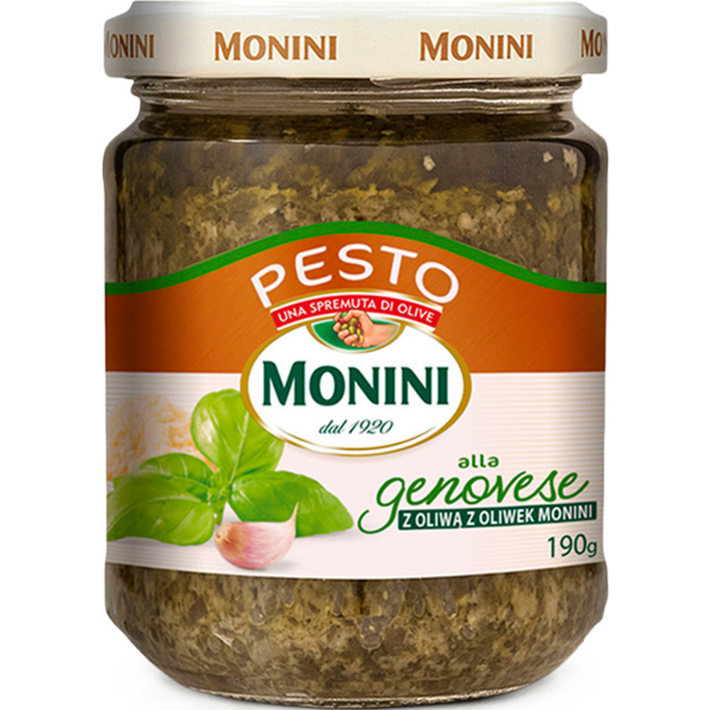 Соус песто «Monini» Pesto Genovese, с чесноком, 190 г #0