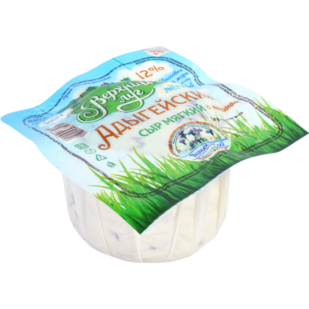 Сыр мягкий «Верхний луг» Адыгейский, 12%, 310 г #0