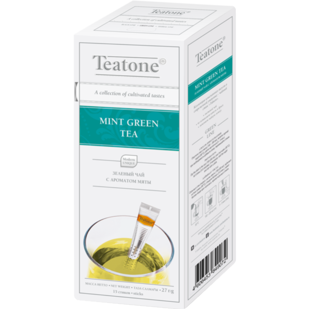 Чай зеленый «Teatone» с мятой, 15х1.8 г