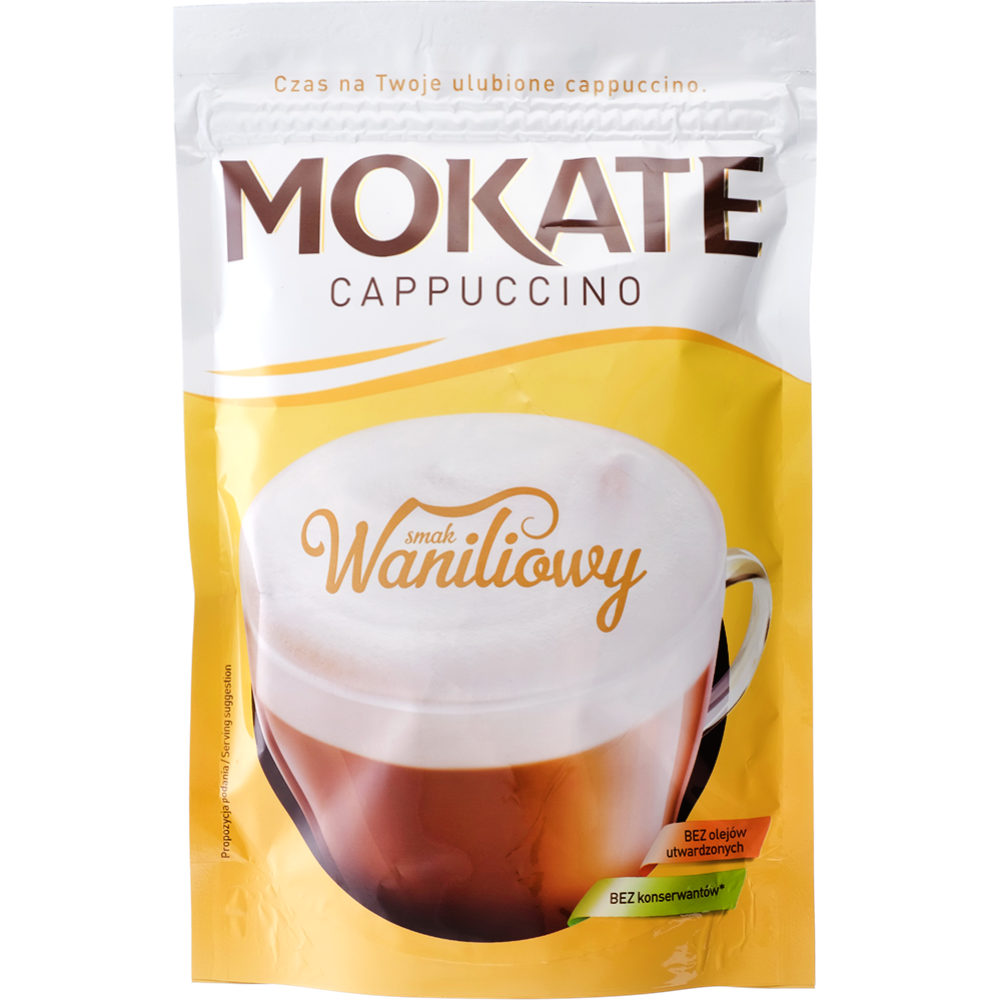 Кофейный напиток «Mokate» Cappuccino с ванильный вкусом, 110 г