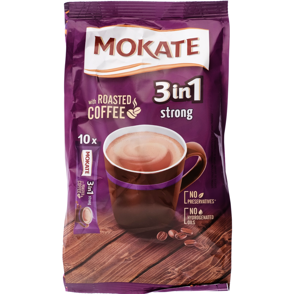 Уп. Кофейный напиток порционный «Mokate» 3 в 1 Strong, 10х17 г